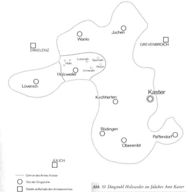 Dingstuhl Holzweiler im Jülicher Amt Kaster